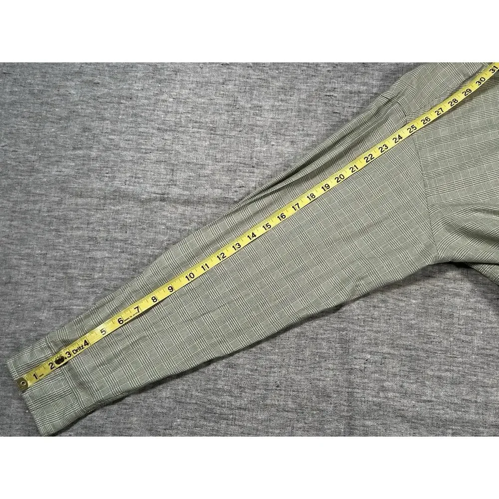 Vintage J Crew Oarsman Dress Shirt Mens 16 34/35 Green Plaid Long Sleeve Cotton